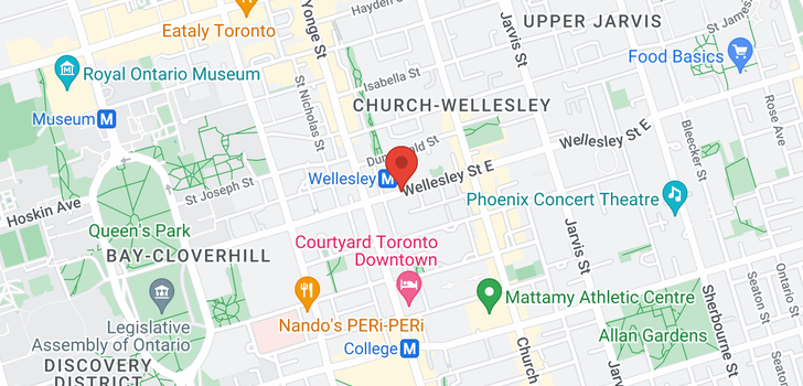 map of #206 -20 WELLESLEY ST E